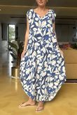 The Botanical Dress Navy